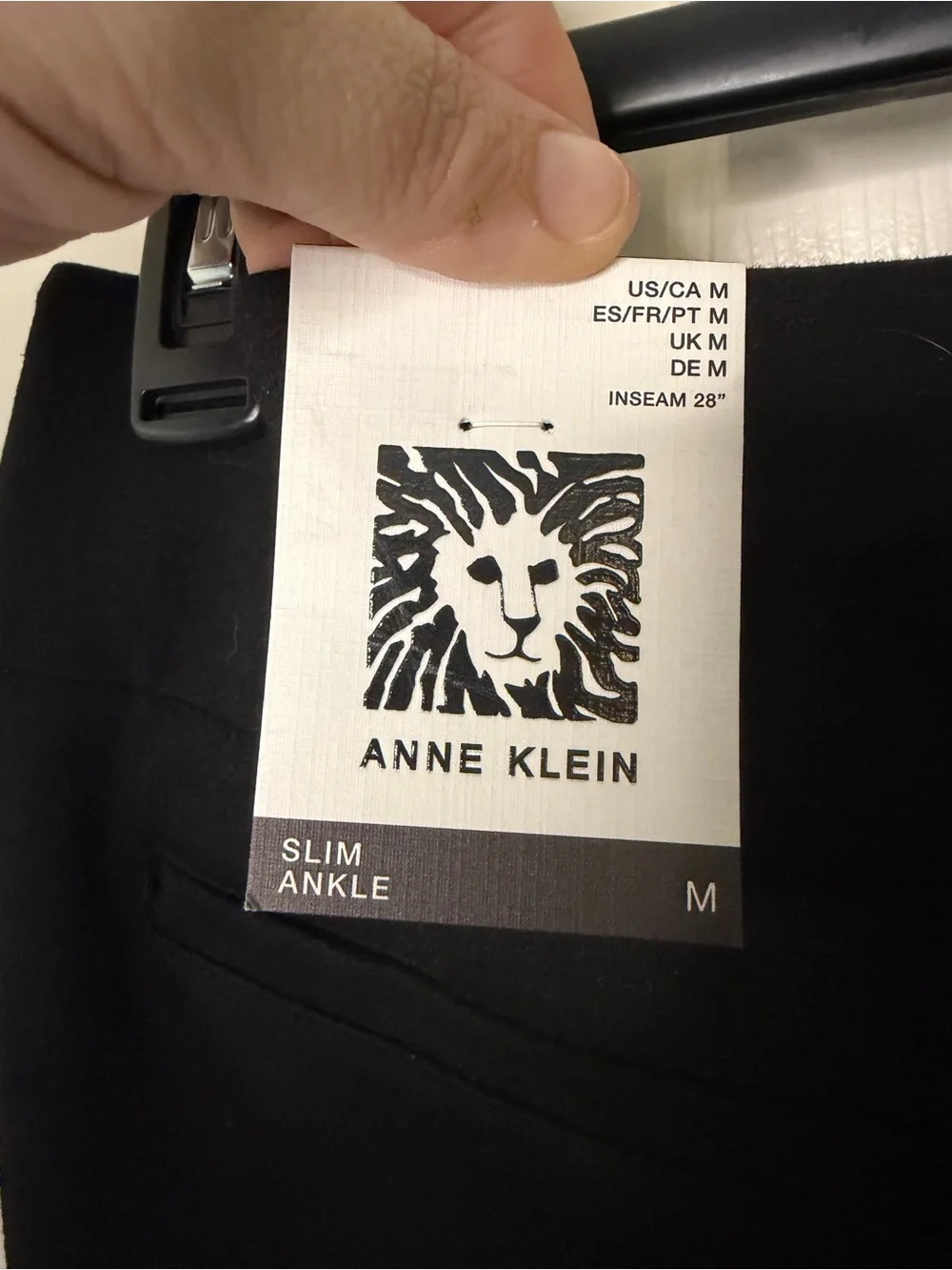 Anne Klein Black Stretch Slim Ankle Pants - Picture 4 of 4